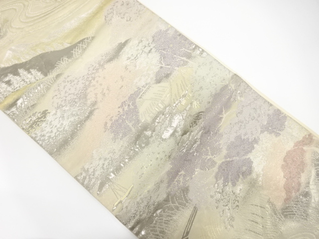 JAPANESE FUKURO OBI / WOVEN CENERY OF COUNTRYSIDE